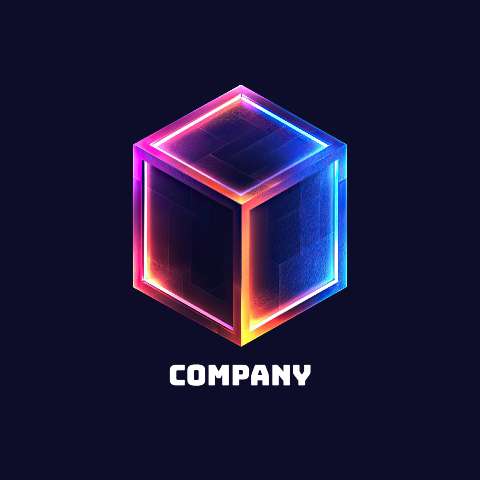 Preview for Neon-cube-company-logo-logo-geometric-template-e7019