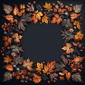 Preview for Autumn-leaves-skull-frame-fall-frame-template-fb69f