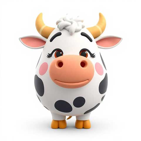 Preview for Cartoon-cow-illustration-aiemojianimals-template-7cc22