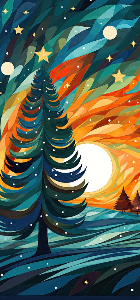 Preview for Christmas-tree-illustration-christmas-phone-template-2e337