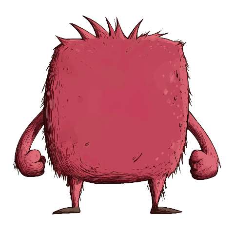 Preview for Red-cartoon-monster-illustration-character-monster-template-af040