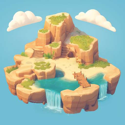 Preview for Serene-3d-island-landscape-desert-tiny-template-79d2d