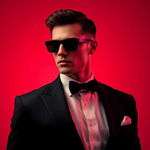 Preview for Man-in-tuxedo-with-sunglasses-aiphotography-template-c46b3