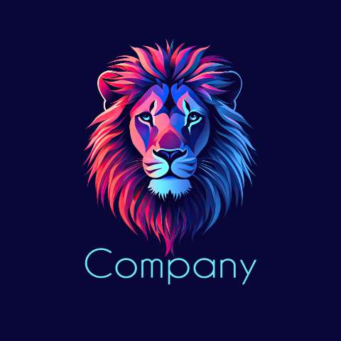 Preview for Vibrant-lion-logo-design-logo-animal-template-d82e1