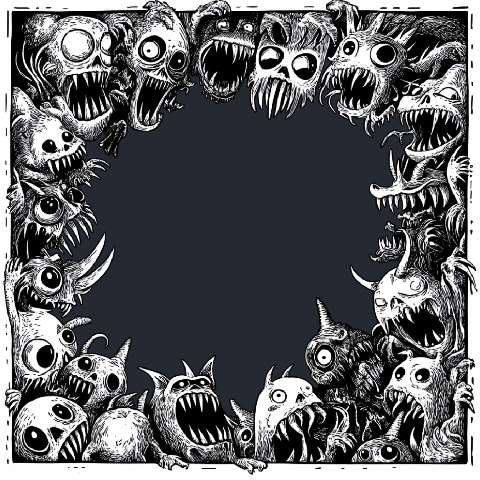 Preview for Creepy-monster-frame-template-0f55c