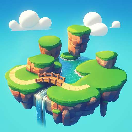 Preview for Floating-islands-landscape-colorful-tiny-template-aae1d