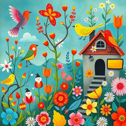 Preview for Whimsical-garden-scene-aiunique-template-5cc37