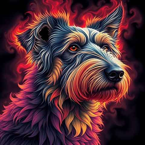 Preview for Fiery Dog Artwork Design Template