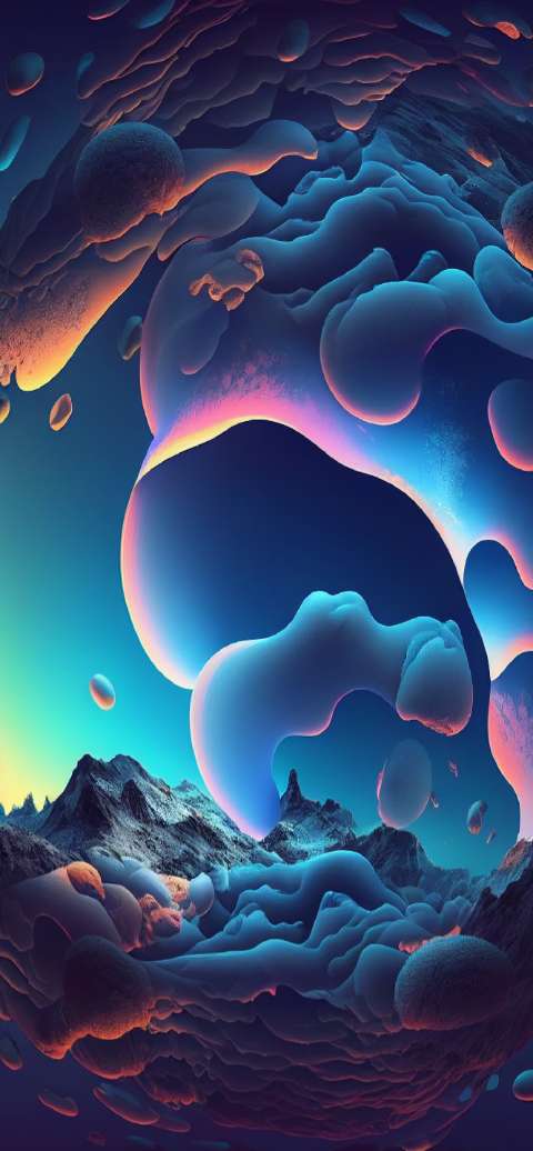Preview for Surreal-digital-landscape-aiwallpaper-template-ba67b