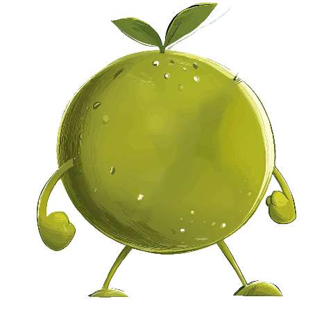 Preview for Green-apple-character-illustration-fruit-monster-template-4a8cf