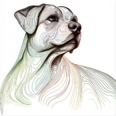 Preview for Line Art Dog Portrait Design Template