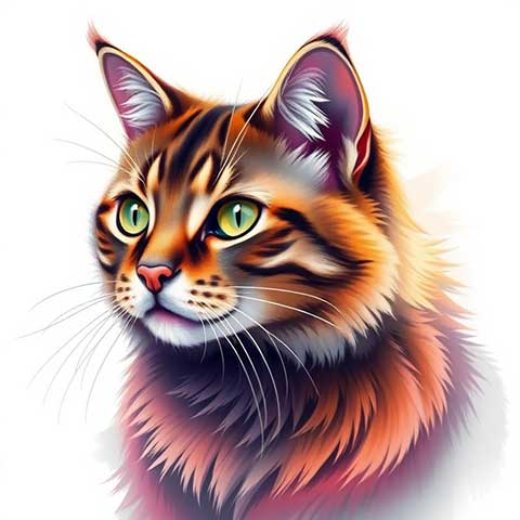Preview for Digital-cat-illustration-aistickerartstyle-template-90ccf