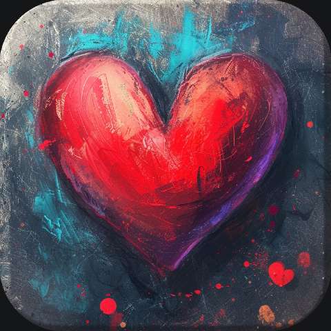 Preview for Vibrant-heart-art-love-app-template-710bc