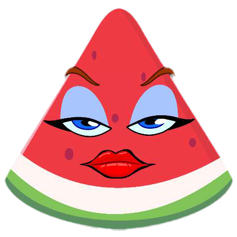Preview for Cartoon-watermelon-slice-face-emoji-creatures-template-11636