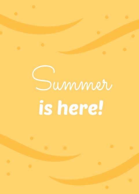 Preview for Summer Is Here Yellow Card Template