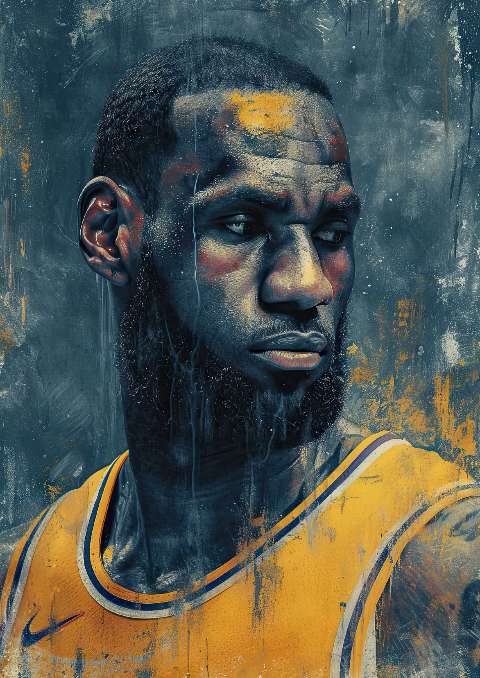 Preview for Basketball-player-portrait-art-celebrities-template-2ff7d