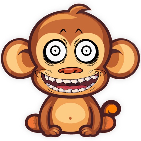Preview for Cartoon Monkey Illustration Template