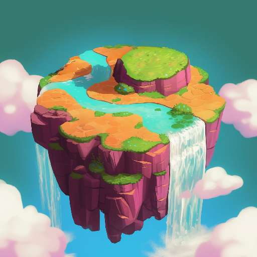 Preview for Floating-island-digital-art-colorful-tiny-template-d8bbb