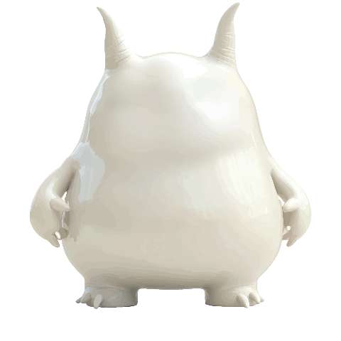 Preview for White-ceramic-monster-figurine-elemental-monster-template-eaadd