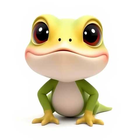 Preview for Cartoon-frog-3d-rendering-aiemojianimals-template-40a1b