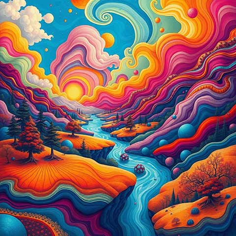 Preview for Psychedelic-landscape-art-aiunique-template-20792