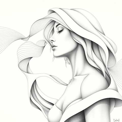Preview for Ethereal-woman-illustration-aiartstyle-template-85660