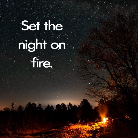 Preview for Nighttime-forest-campfire-instagram-post-template-716e7