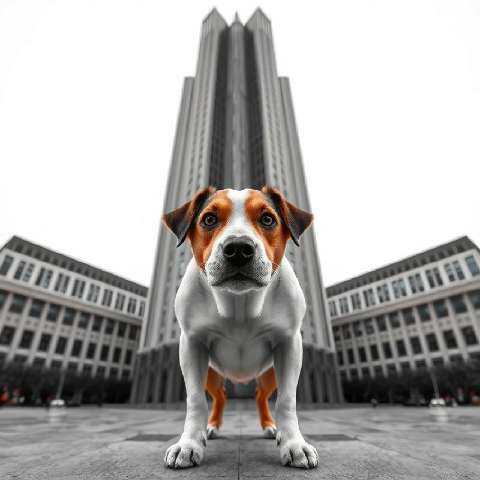 Preview for Dog-in-front-of-modern-building-aiphotography-template-94ef8