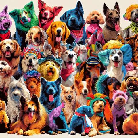 Preview for Vibrant Canine Gathering Design Template