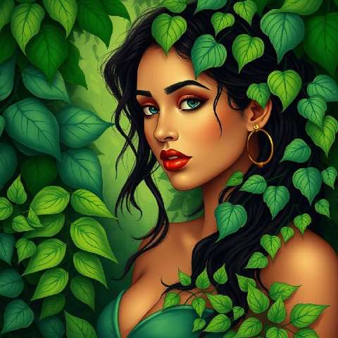 Preview for Woman-entwined-with-leaves-aiartstyle-template-7eef2