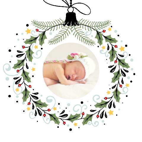 Preview for Christmas-ornament-baby-photo-holiday-card-template-37f02