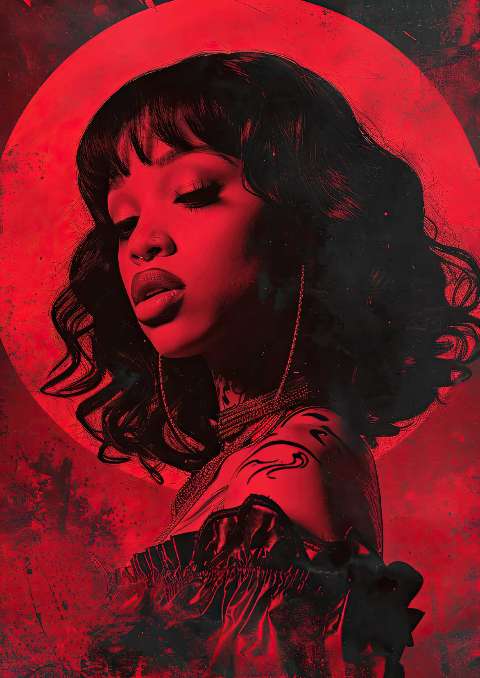 Preview for Woman-in-red-illustration-celebrities-template-2f41e