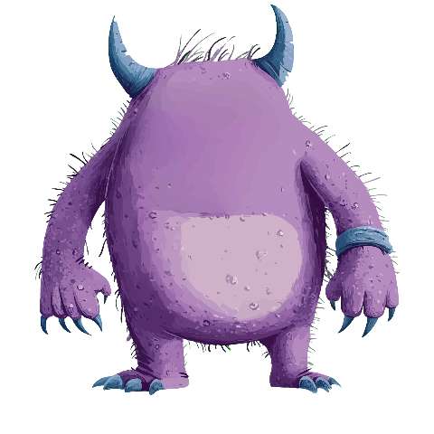 Preview for Purple-monster-character-design-ugly-monster-template-be099