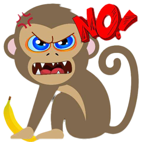 Preview for Angry-monkey-refusing-banana-emoji-creatures-template-f89a5