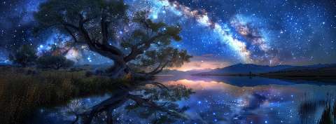 Preview for Night Sky Reflection Astrophotography Cover Template