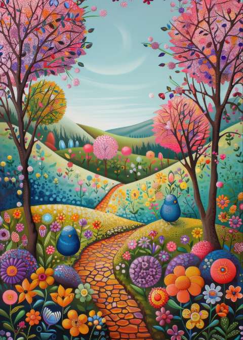 Preview for Vibrant-garden-landscape-easter-template-dedda