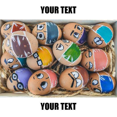 Preview for Hand Painted Easter Eggs Meme Template