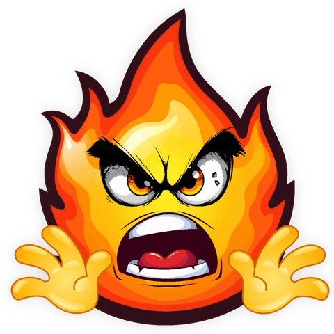 Preview for Angry Flame Emoji Design Template