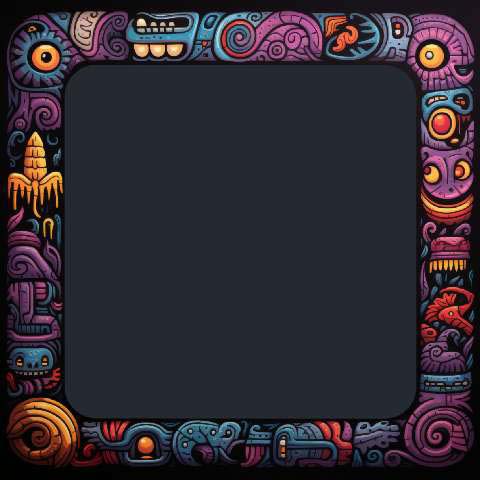 Preview for Aztec-pattern-frame-design-colorful-frame-template-f734a