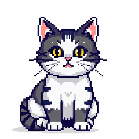 Preview for Pixel-art-cat-illustration-aistickerfeatured-template-85c7c
