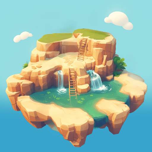 Preview for Floating-island-waterfalls-desert-tiny-template-163e4