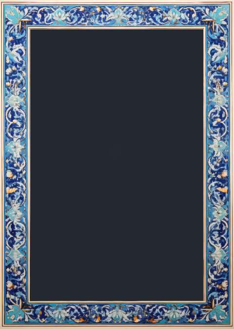 Preview for Ornate-blue-floral-frame-classic-frame-template-0c933