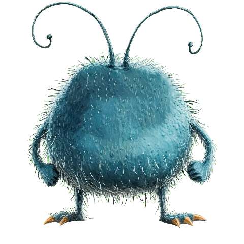 Preview for Blue-furry-monster-illustration-whimsical-monster-template-a0d61