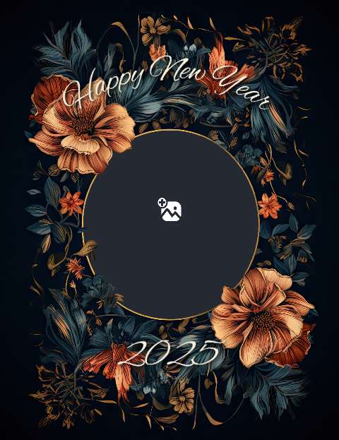 Preview for Happy-new-year-2025-floral-greeting-template-36dec