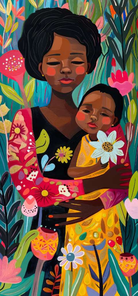 Preview for Mother-child-floral-embrace-mothers-day-template-e9dad