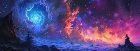 Preview for Cosmic Landscape Art Template