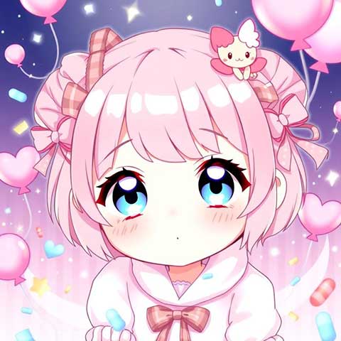 Preview for Kawaii-anime-girl-pink-hair-aicartoon-template-d0d9e