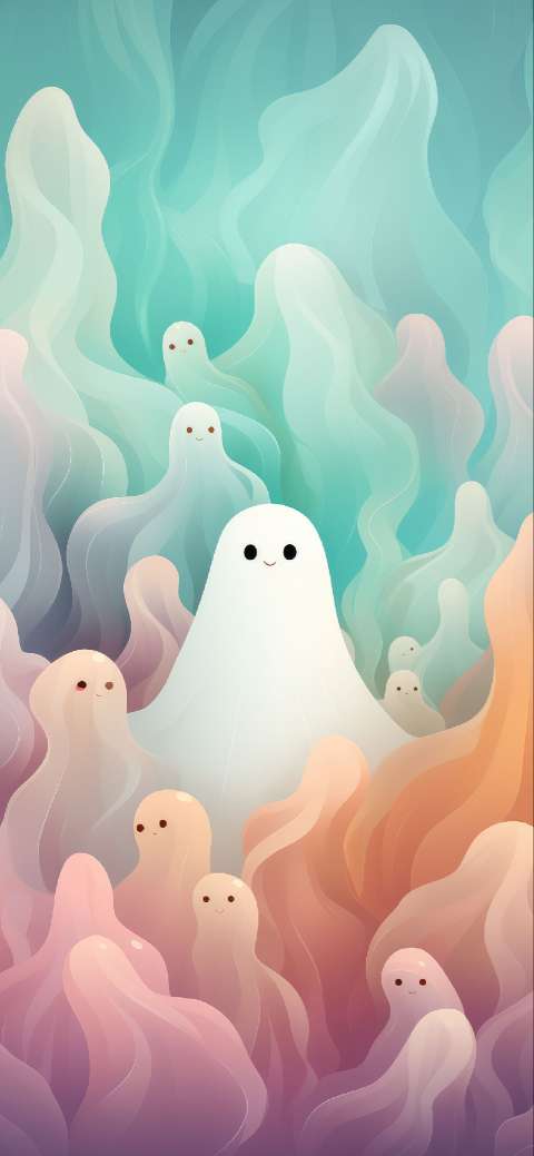 Preview for Whimsical-ghostly-gathering-illustration-halloween-phone-templat-300e8
