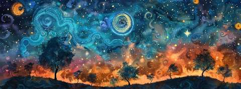 Preview for Cosmic Landscape Art Template