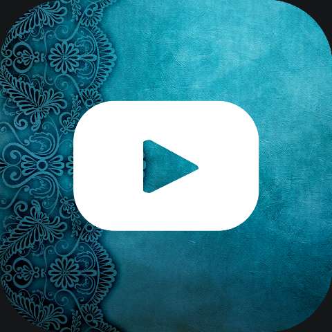 Preview for Teal-floral-video-play-button-app-icon-template-e43d8